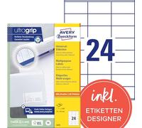 Avery - Etiquetas autoadhesivas multiusos 70x36