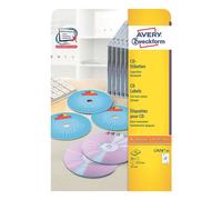 Avery etiquetas para cd super grandes, 117mm para impresoras láser y