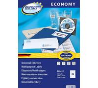 Avery Europe 100 etiquetas universales de 70 x 37,1 mm, paquete de 2400 unidades.