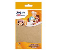 Avery Family OVKR18 Etiquetas ovaladas en papel kraft de 41 x 89 mm (18 unidades)