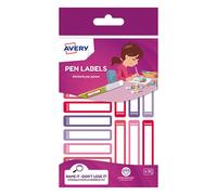 Avery Family RESM30F Etiquetas mini 50 x 10 mm surtidas rojo/morado (30 unidades)