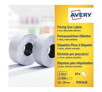 Avery PLR1626 etiquetas de precios removibles 26 x 16 mm (12.000 etiquetas)