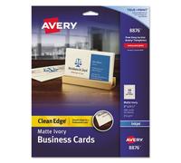Avery Inkjet Business Cards, 2-Side, 200/PK, 3-1/2"x2", Ivory Interno Marfil tarjeta y adaptador de cable