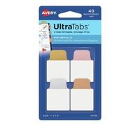 Avery Italia 74785 Indici Segna Pagina Adesivi 25,4x38, 1mm, 40 Indici, 4 Fantas