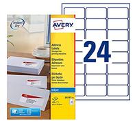 Avery J8159-25 Etiquetas de dirección A4 63,5 x 33,9 mm blancas (600 etiquetas)