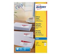 Avery J8160-40 Etiquetas de dirección A4 63,5 x 38,1 mm - 21 por hoja | Pack 40 hojas