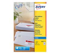 Avery J8651-25 Etiquetas de dirección A4 38,1 x 21,2 mm blancas (1625 etiquetas)