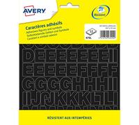 Avery - Juego de 261 pegatinas + símbolos 47 mm negro