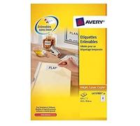 Avery L4737REV-25 - Paquete de 675 etiquetas despegables (63.5 x 29.6 mm), blanco