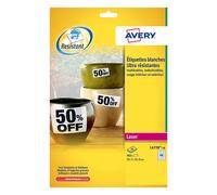 Avery L4778-20 Etiquetas resistentes a la intemperie A4 45,7 x 21,2 mm blancas (960 etiquetas)