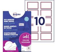 Avery L4786-20 - Etiquetas adhesivos de nombre (200 unidades, 8 x 5 cm, láser), blanco