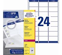 Avery L7159-100 Etiquetas de dirección 63,5 x 33,9 mm QP+UG mm, 2400 unidades.