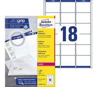 Avery L7161-100, Etiquetas de Dirección, Blanco, 63.5 x 46.6 mm