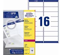 Avery L7162-100 Etiquetas de dirección 99,1 x 33,9 mm QP+UG mm, 1600 unidades.