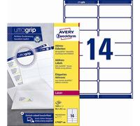 Avery L7163-100 Etiquetas de dirección 99,1 x 38,1 mm QP+UG mm, 1400 unidades.