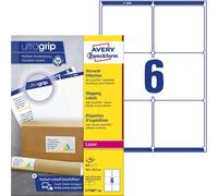 Avery L7166-100 Blanco 600pieza(s) - Etiqueta autoadhesiva (Blanco, A4, Papel, 9