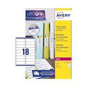 Avery L7172-25 - Etiqueta autoadhesiva para archivador (100 x 30 mm, 450 unidades), color blanco