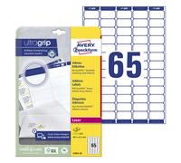 Avery L7651-25 Etiquetas de dirección A4 38,1 × 21,2 mm blancas (1625 etiquetas)