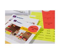 Avery L7651Y-100 Etiquetas neon A4 38,1 x 21,2 mm amarillas (6.500 etiquetas)