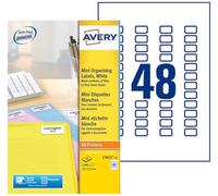 Avery L7653-25 - Paquete de 1200 etiquetas multiuso (22 x 12.7 mm), blanco