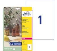 Avery L7784-25 - Etiquetas para impresoras (Paquete de 25), transparente