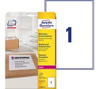 Avery L7997-25 - Paquete de 25 etiquetas de dirección (199.6 x 289.1 mm), blanco