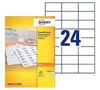 Avery Laser Labels, White 70x 37.3 - Etiqueta autoadhesiva (White 70x 37.3, 70 x 37.3, 4800 pieza(s))