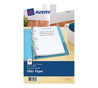 Avery Mini papel de relleno de carpeta de 5-1/2 x 8-1/2 pulgadas, paquete de 6 (14230), color blanco