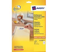 Avery Multipurpose Mini Removable Label 99x42.3mm 12 Per A4 Sheet W... NUEVO