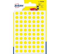 Avery psa08j etiqueta autoadhesiva círculo permanente amarillo 420 pi