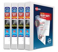 Avery resistente vista cartón, color blanco 4-Pack