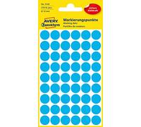 Avery Round Labels, Blue Ø 12 - Etiqueta autoadhesiva (Blue Ø 12)