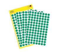 Avery Round Labels, Green Ø 8 - Etiqueta autoadhesiva (Green Ø 8)