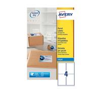 Avery Self Adhesive Parcel Shipping Labels, Inkjet Printers, 4 Labels Per A4 she