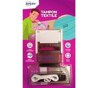 Avery - Sello de tinta personalizable para niños y adultos, personalizable de 288 caracteres, resistente al lavado, con tinta indeleble, versátil hasta 60 °C