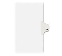 Avery Separadores de exhibiciones legales individuales, pestaña lateral, 8-1/2" x 11", 25 juegos/paquete, color blanco