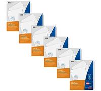 Avery Separadores insertables extra anchos con pestañas grandes para carpetas de 3 anillos, juegos de 5 pestañas, papel blanco, pestañas transparentes, 6 juegos de separadores de carpetas (41121)