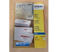 Avery White Address Label - Inkjet - J8162 Color blanco - Etiqueta para dirección (Color blanco, 99.1 x 33.9mm, 40 hojas)
