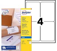 Avery White Address Label - Inkjet - J8169 Blanco - Etiqueta para dirección (Blanco, 99.1 x 139mm, 40 hojas)