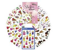 AVERY Zweckform 170 pegatinas para niños con álbum de pegatinas (pegatinas para niña, álbum adhesivo, princesa, caballos, unicornios, elfos, bailarina, libro de pegatinas, set de iniciación para niños) 59985