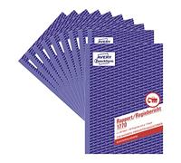 AVERY Zweckform 1770-10 - Informe de director (A5, autocopiable, certificado por expertos legales, para documentación de rendimiento de trabajo, 2 x 40 hojas), 10 unidades, color blanco y amarillo
