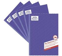 Avery Zweckform 1777 - 5 Diseño de tagesbericht (A4, papel autocopiativo, 3 x 40 hojas), 5 Pack, color blanco/amarillo/rosa