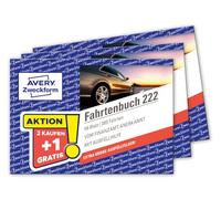 AVERY Zweckform 222-3P Softcover - Juego de 3 cuadernos para turismos, DIN A6 horizontal 148 x 105 mm, 112 páginas, 385 viajes, Alemania y Austria, delimitación de viajes privados y comerciales)