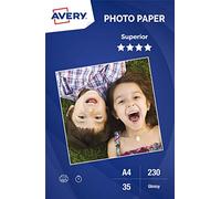 Avery Zweckform 2497 - Papel fotográfico (A4, 230 g/m², con brillo, 35 hojas)