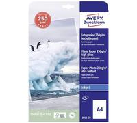 Avery Papel fotográfico 2556-20 Premium Inkjet Brillante A4 250 g 20 hojas