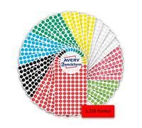 Avery Zweckform 3.328 Puntos adhesivos (autoadhesivos, 8 mm de diámetro, 416 puntos adhesivos por , 8 es, pegatinas redondas para calendario, planificador y para manualidades, papel, mate) 59994