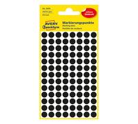 Avery Zweckform 3009 gomets de 8 mm negros (416 etiquetas)