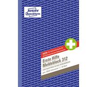 Avery Zweckform 312 Primeros Auxilios melde bloque (A5, 50 Originale) 50 hojas), color blanco