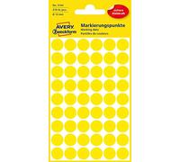 Avery Zweckform 3144 LabelOcean (etiquetas, diámetro 12 mm, 270 unidades) Amarillo