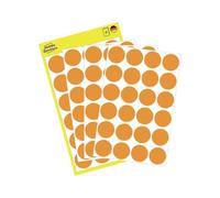 AVERY Zweckform 3173 - Puntos adhesivos (18 mm de diámetro, 96 puntos adhesivos en 4 hojas, pegatinas redondas para calendarios, planificadores y manualidades, papel, mate), color naranja neón